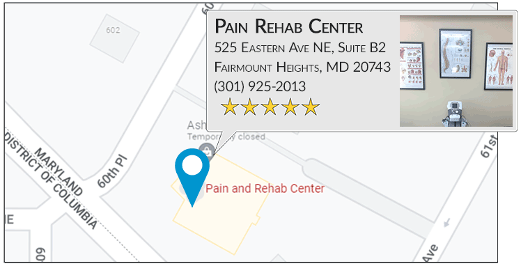 Pain and Rehab Center of Maryland's Fairmount Heights office location on google map