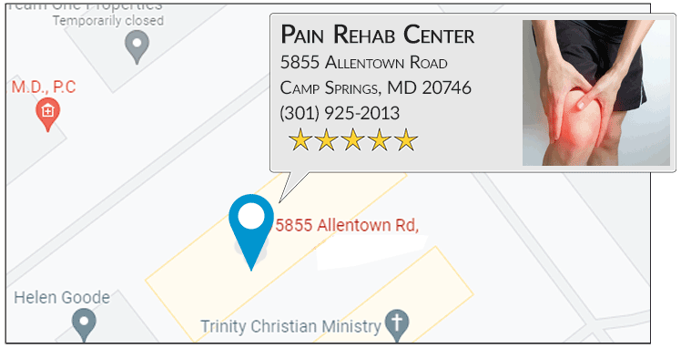 Pain and Rehab Center of Maryland's Camp Springs office location on google map
