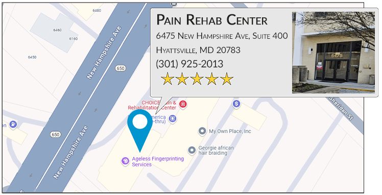 Pain and Rehab Center of Maryland's Hyattsville office location on google map